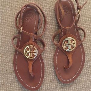 Tory Burch brown leather, open-toe sandal